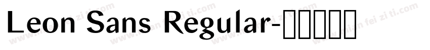 Leon Sans Regular字体转换